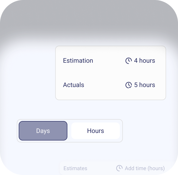 Estimates vs actuals tracking